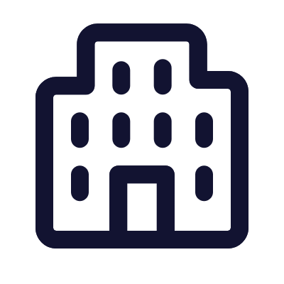 Building Apartments, Animated Icon, Outline