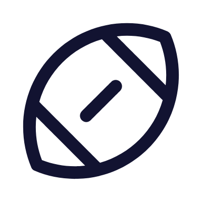 Ball Football, Animated Icon, Outline