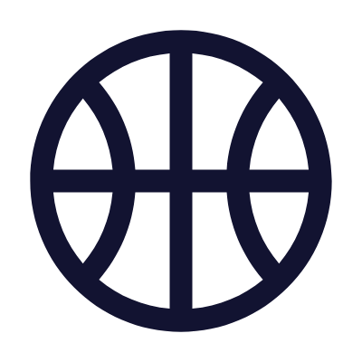 Ball Basketball, Animated Icon, Outline