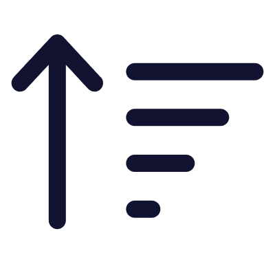 Sort Descend Arrow Up, Animated Icon, Outline