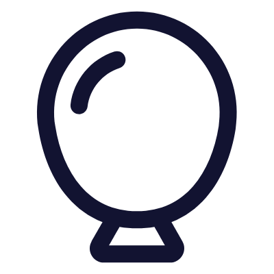 Balloon, Animated Icon, Outline