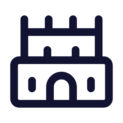 Fortress, Animated Icon, Outline