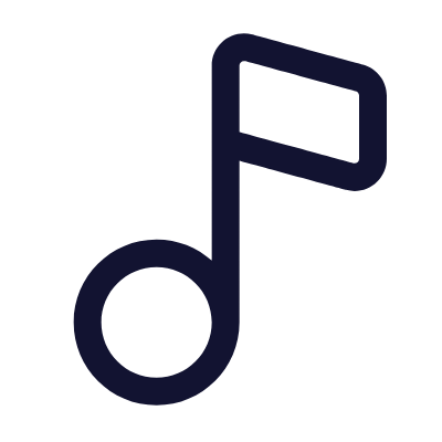 Music Note, Animated Icon, Outline