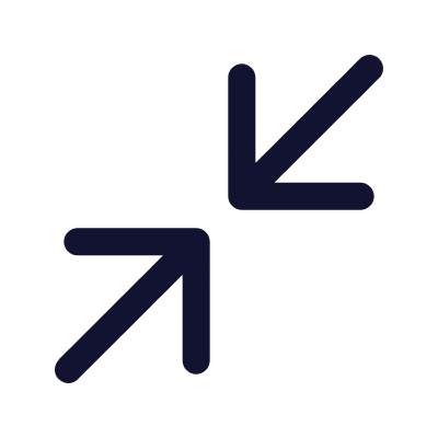 Arrows Diagonal Inward Alt, Animated Icon, Outline