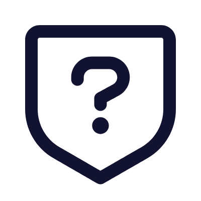 Shield Question, Animated Icon, Outline