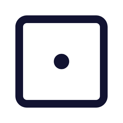 Dice One, Animated Icon, Outline