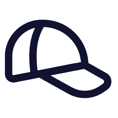 Baseball Cap, Animated Icon, Outline