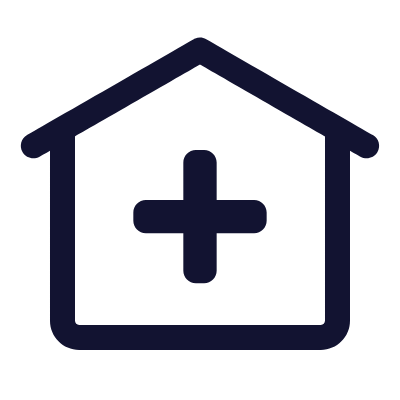 House Medical, Animated Icon, Outline