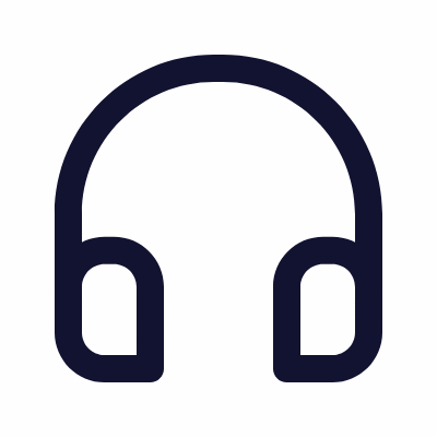 Headphones, Animated Icon, Outline