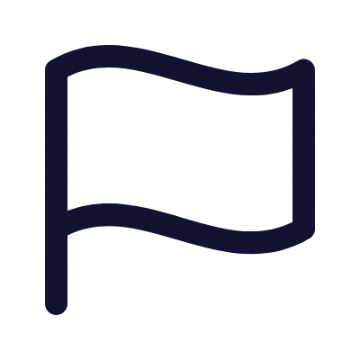Flag, Animated Icon, Outline