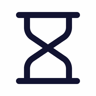 Hourglass, Animated Icon, Outline