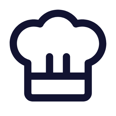 Chef Hat, Animated Icon, Outline