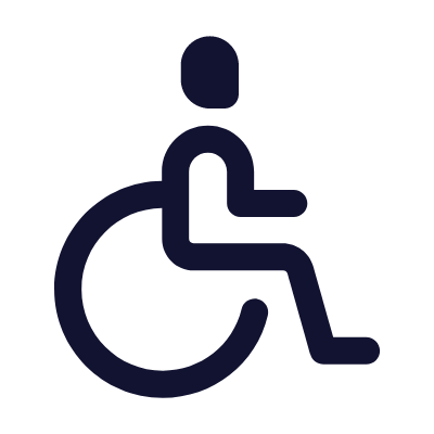 Disabled Person, Animated Icon, Outline