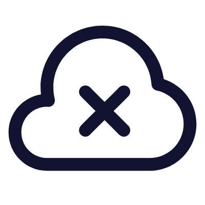 Cloud Error, Animated Icon, Outline