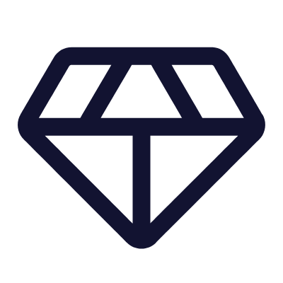 Diamond, Animated Icon, Outline