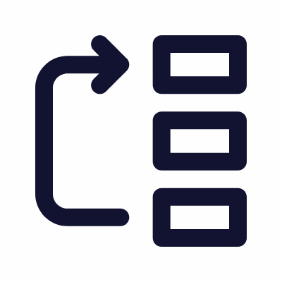 Order Bottom To Top, Animated Icon, Outline