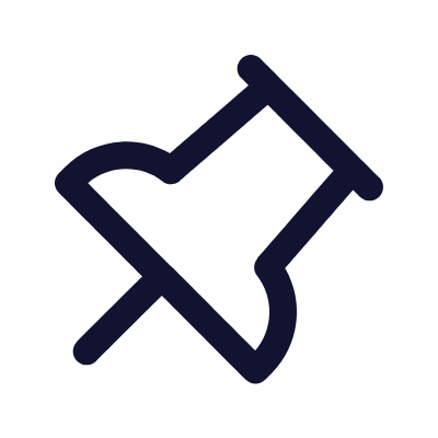 Pushpin, Animated Icon, Outline
