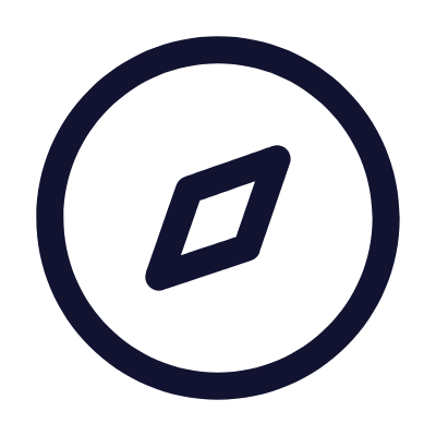 Compass, Animated Icon, Outline