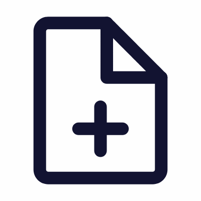 File Plus, Animated Icon, Outline