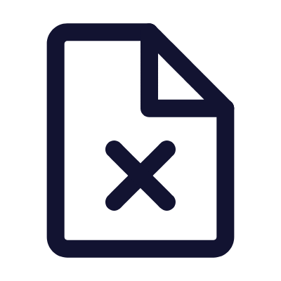 File Cross, Animated Icon, Outline