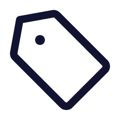 Price Tag, Animated Icon, Outline