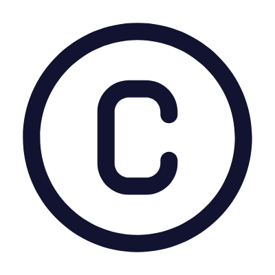 Copyright, Animated Icon, Outline