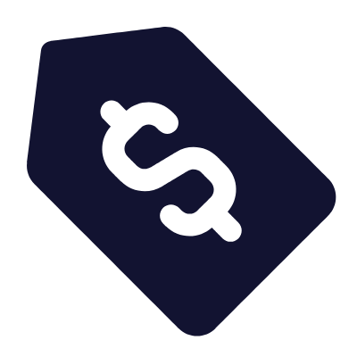 Dollar Price Tag, Animated Icon, Solid
