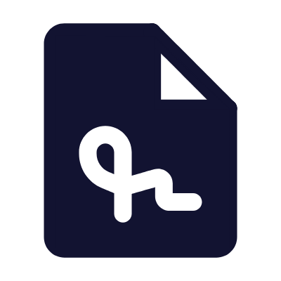 File Signature, Animated Icon, Solid