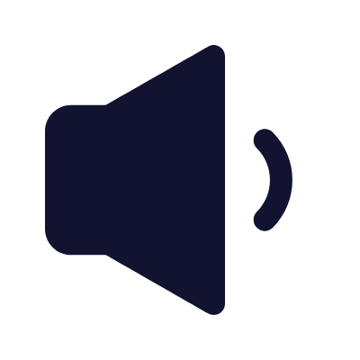 Volume Level 1, Animated Icon, Solid