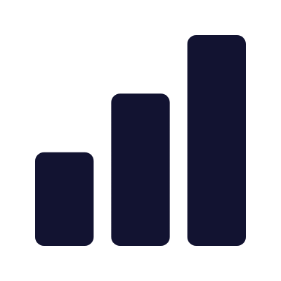 Bar Chart Vertical Grow, Animated Icon, Solid