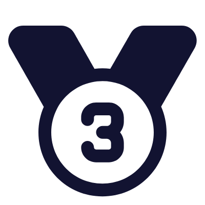 Medal Third Place, Animated Icon, Solid