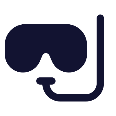 Diving Mask, Animated Icon, Solid