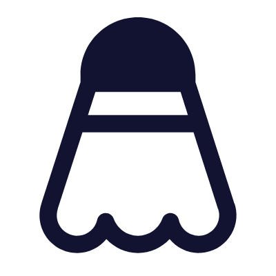 Shuttlecock, Animated Icon, Solid