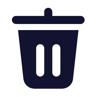 Trash Bin, Animated Icon, Solid