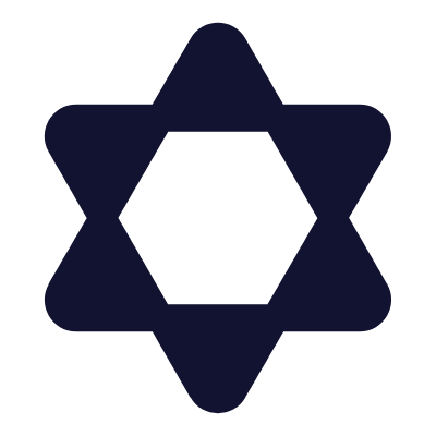 Star Of David, Animated Icon, Solid