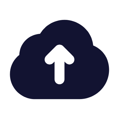 Cloud Upload, Animated Icon, Solid