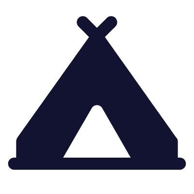 Tent, Animated Icon, Solid