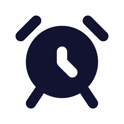 Alarm Clock, Animated Icon, Solid