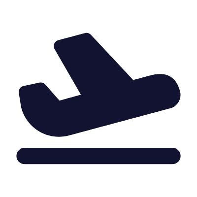 Airplane Takeoff, Animated Icon, Solid