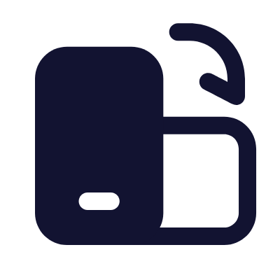 Smartphone Rotate Right, Animated Icon, Solid