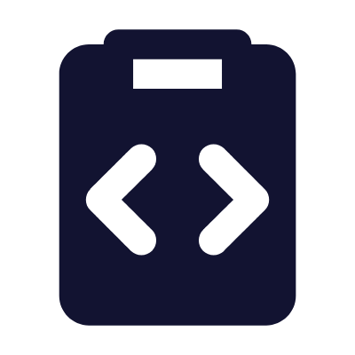 Clipboard Code, Animated Icon, Solid
