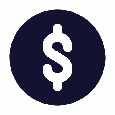 Dollar Coin, Animated Icon, Solid