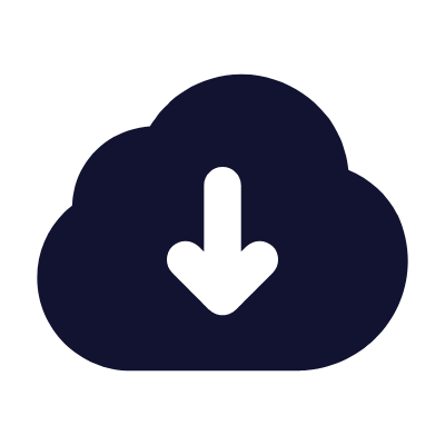 Cloud Download, Animated Icon, Solid