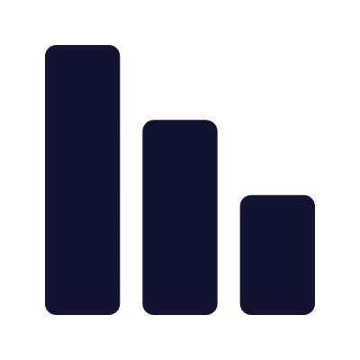 Bar Chart Decline, Animated Icon, Solid