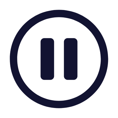 Pause Circle, Animated Icon, Solid