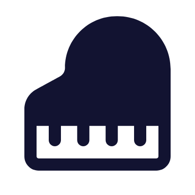 Grand Piano, Animated Icon, Solid
