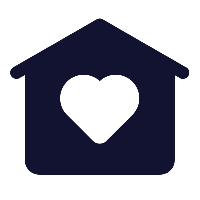 House Heart, Animated Icon, Solid