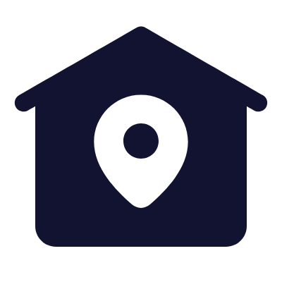 House Location Pin, Animated Icon, Solid