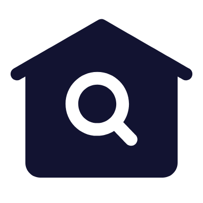 House Magnifier, Animated Icon, Solid