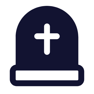 Christian Grave, Animated Icon, Solid